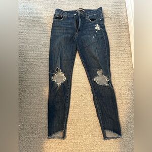 High rise skinny ankle